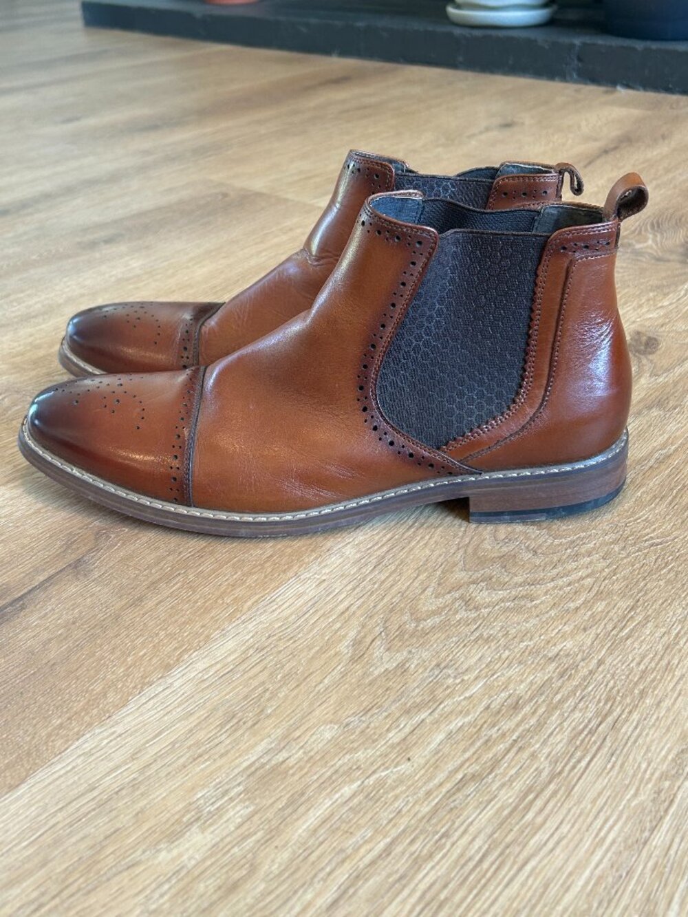 STACY ADAMS S 10.5M The Alomar Chelsea boots in Cognac M - Picture 5 of 11